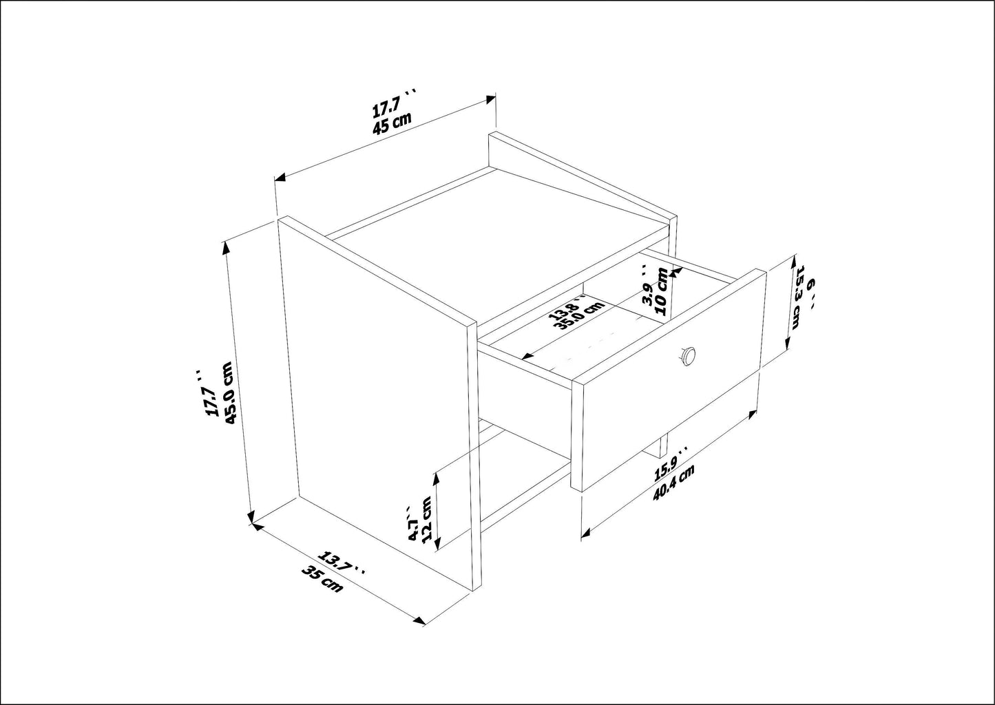Berlin 18" Wide Nightstand