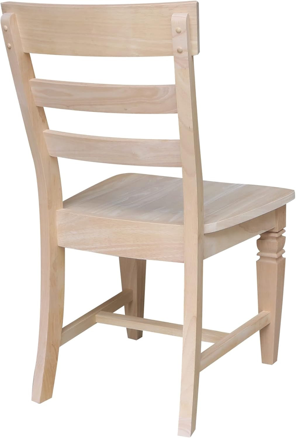 Two Java Dining Chairs Unfinished Parawood 225 Lb Capacity