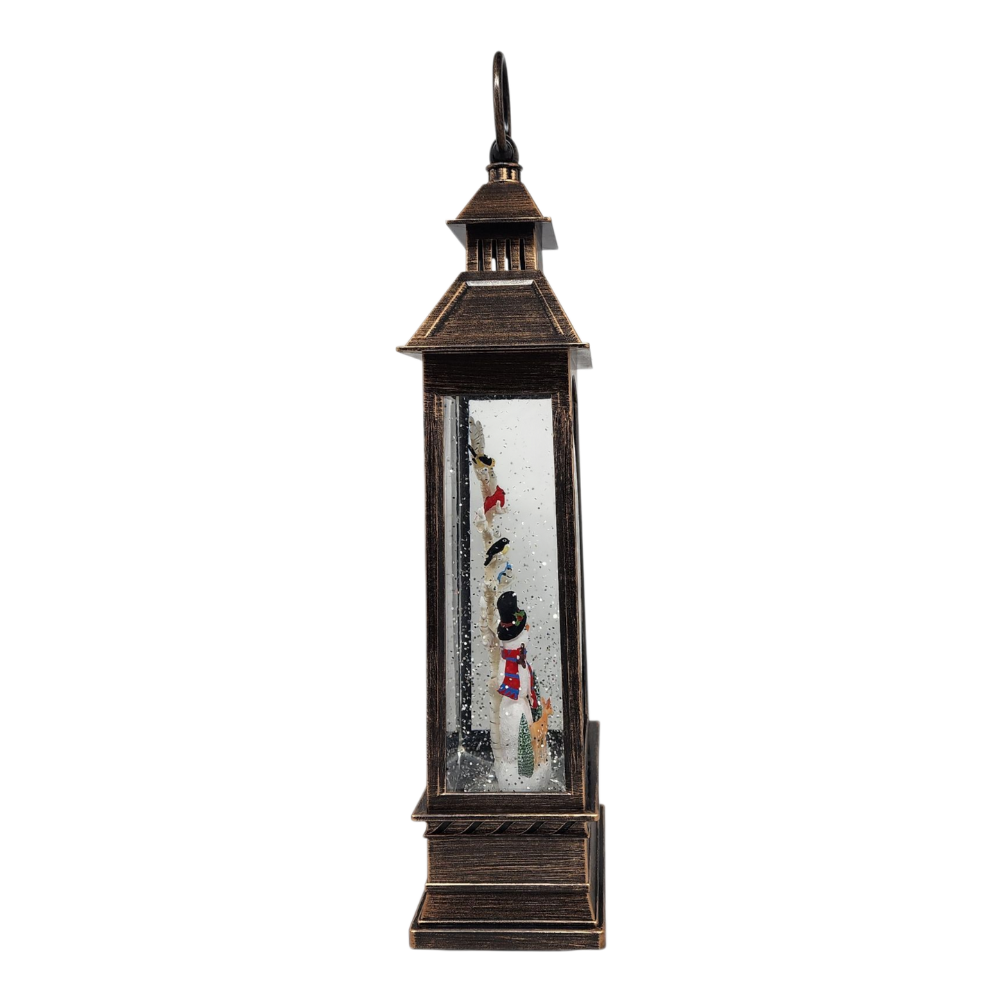 Lighted Spinning Waterglobe Lantern - Frosty and Friends