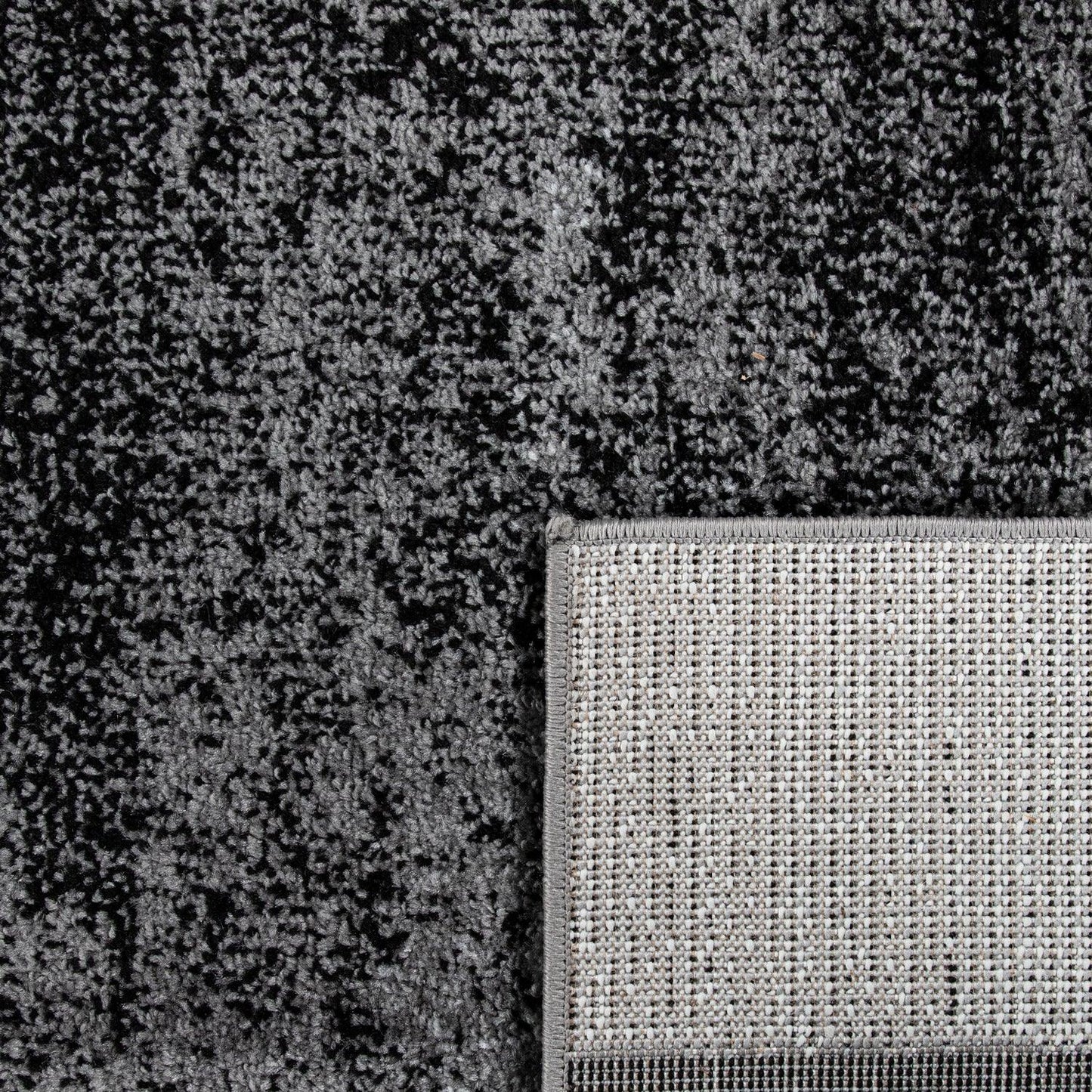 Gray Black Area Rug Mondial Modern Paint Effect