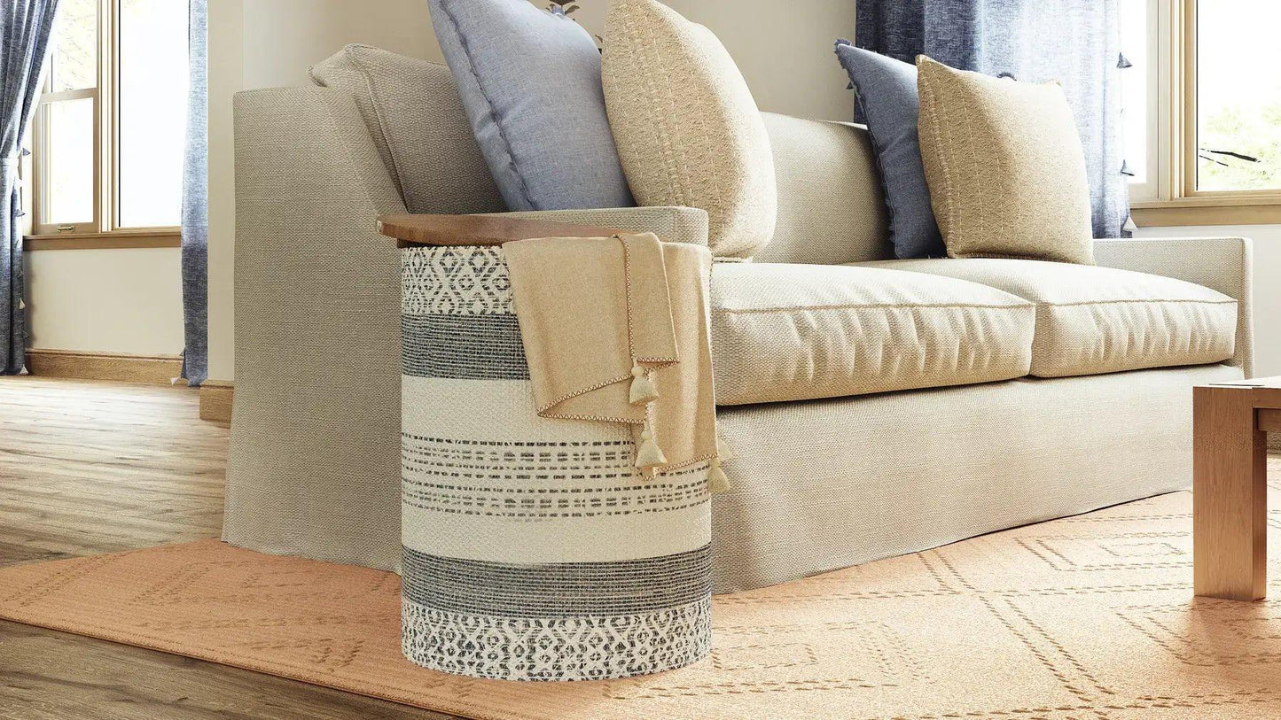 Blanket Stitch Throw with Tassels