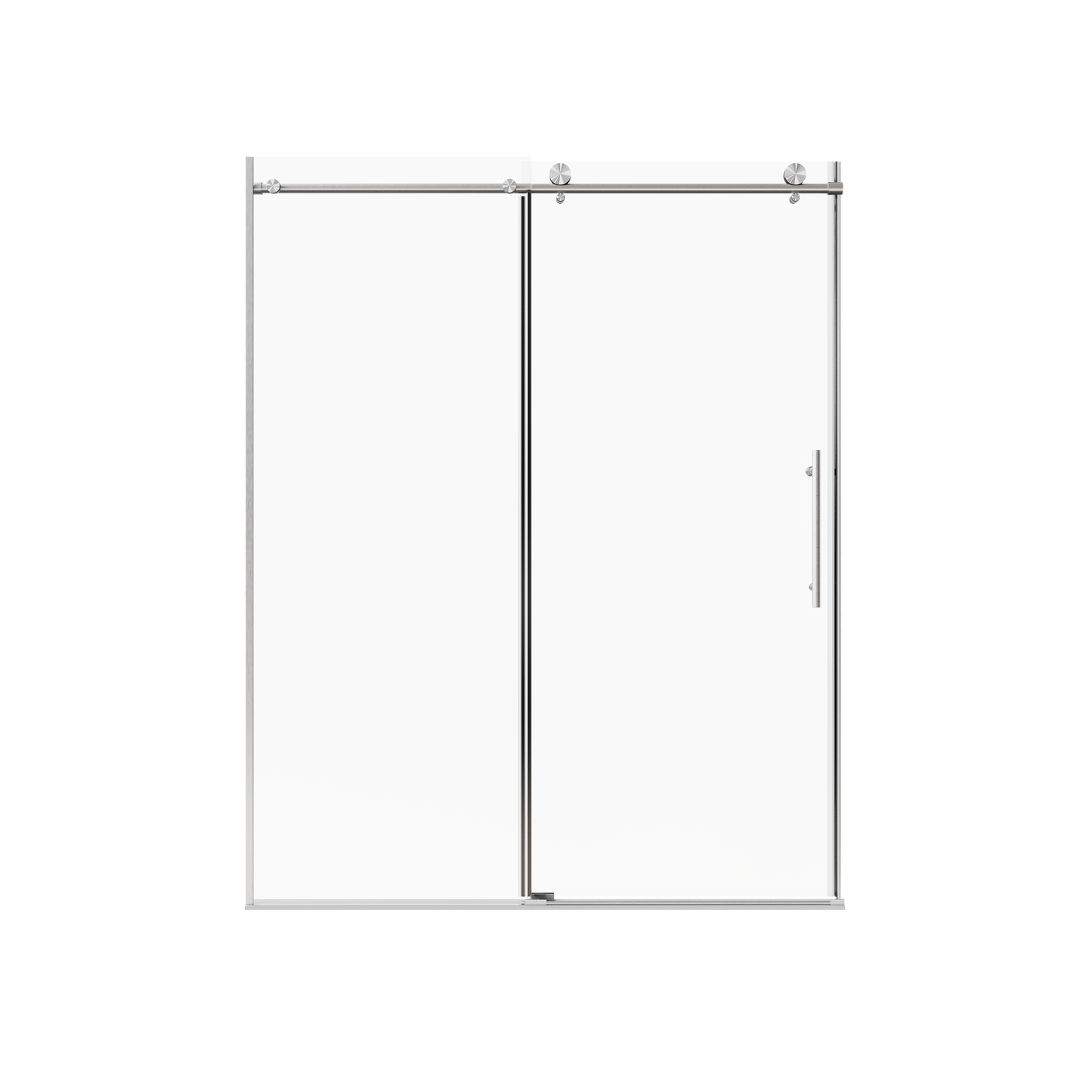 Stainless Steel Round Tube Frameless Shower Door