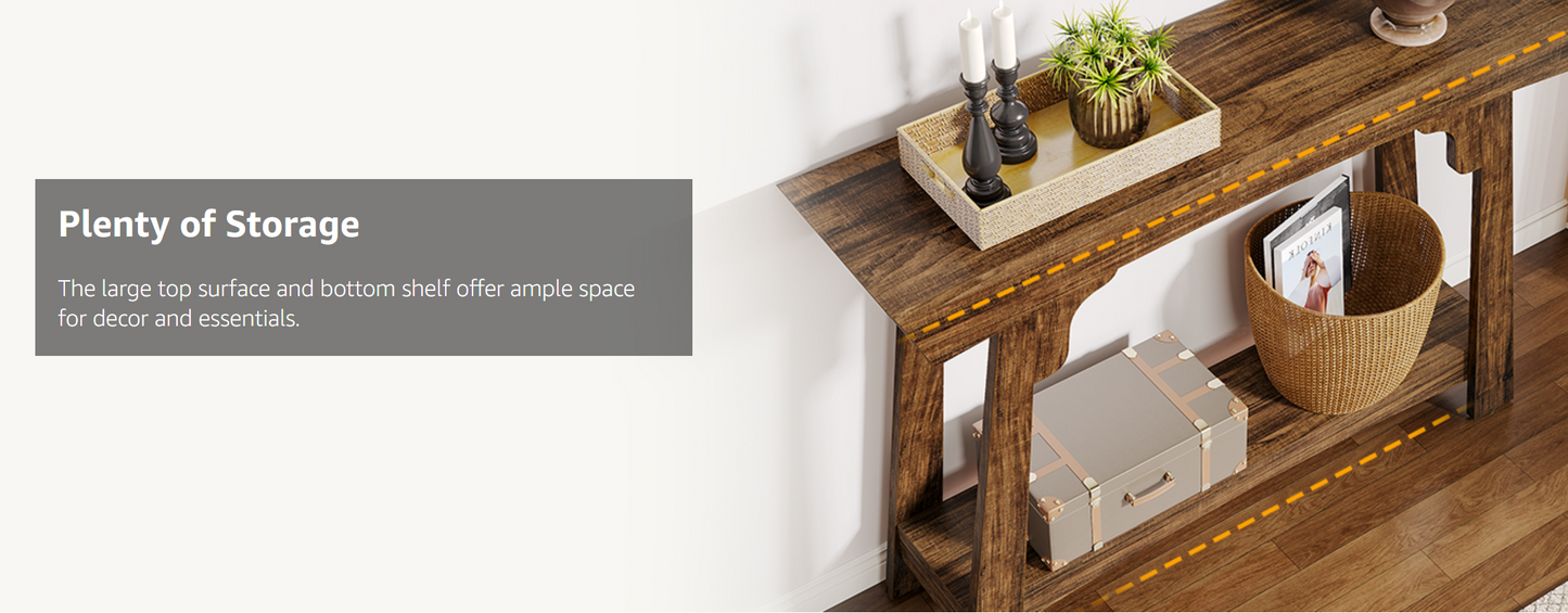 41 Inch Wood Console Table Behind Couch