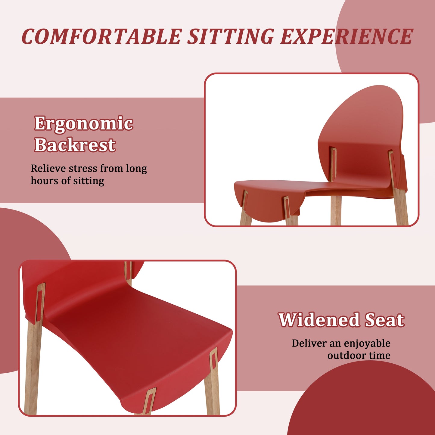 Summer 4-Pack Crimson Patio Furniture Set