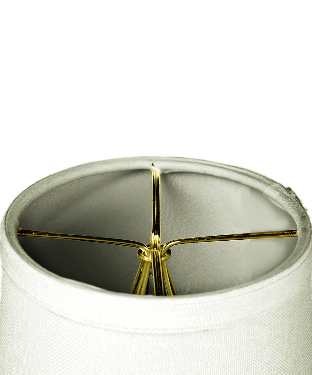 6"W x 5"H Set of 6 Light Oatmeal Linen Drum Chandelier Clip-On Lampshade