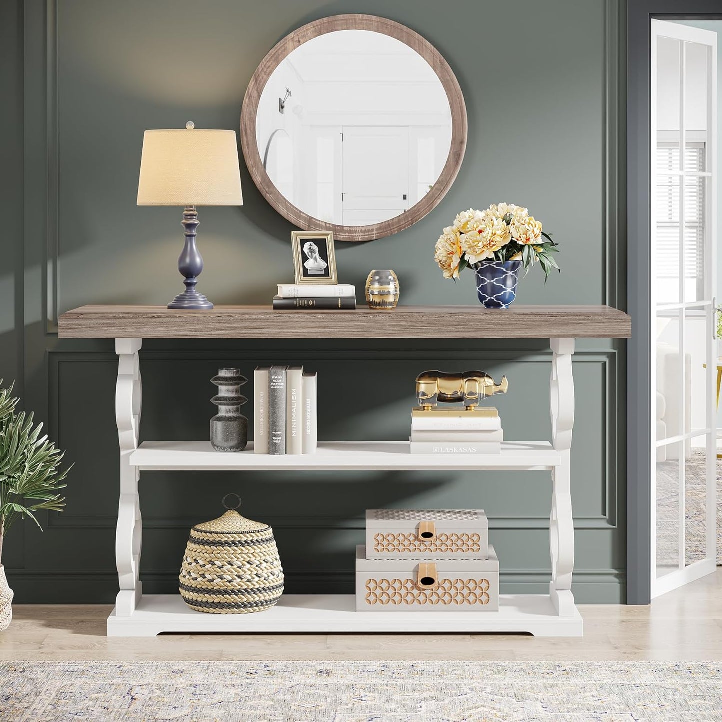 55" French Country Console Table