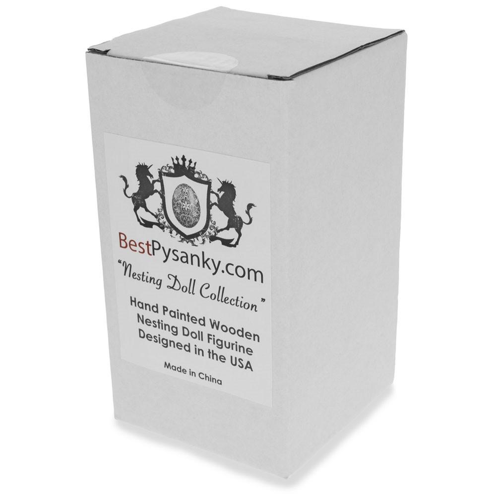 Four Cats and Mouse Wooden Nesting Dolls 7 Inches