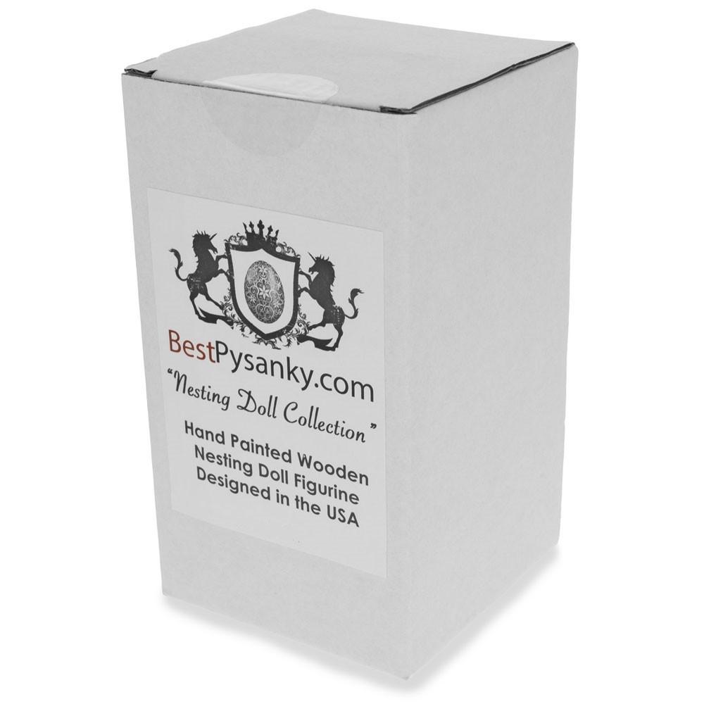 Set of 5 Santa and Snowmen Wooden Nesting Dolls 5.5 Inches