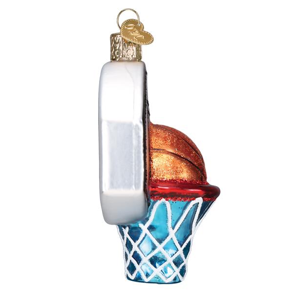 Basketball Hoop Glass Ornament
