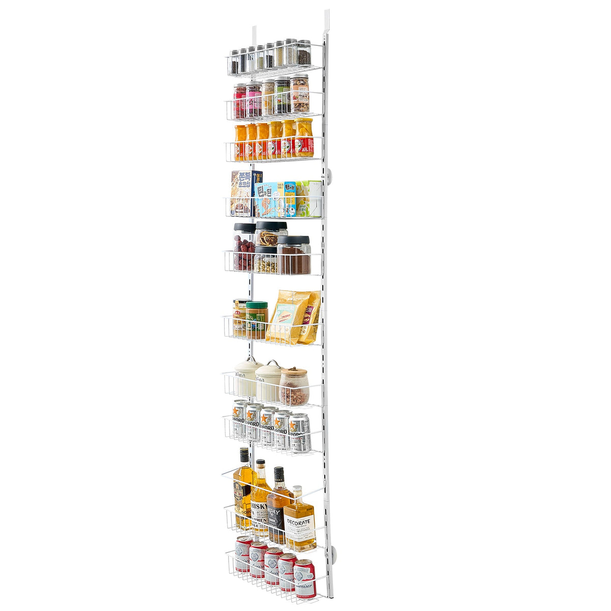 Over The Door Pantry Organizer - 10-Tier Spice Rack