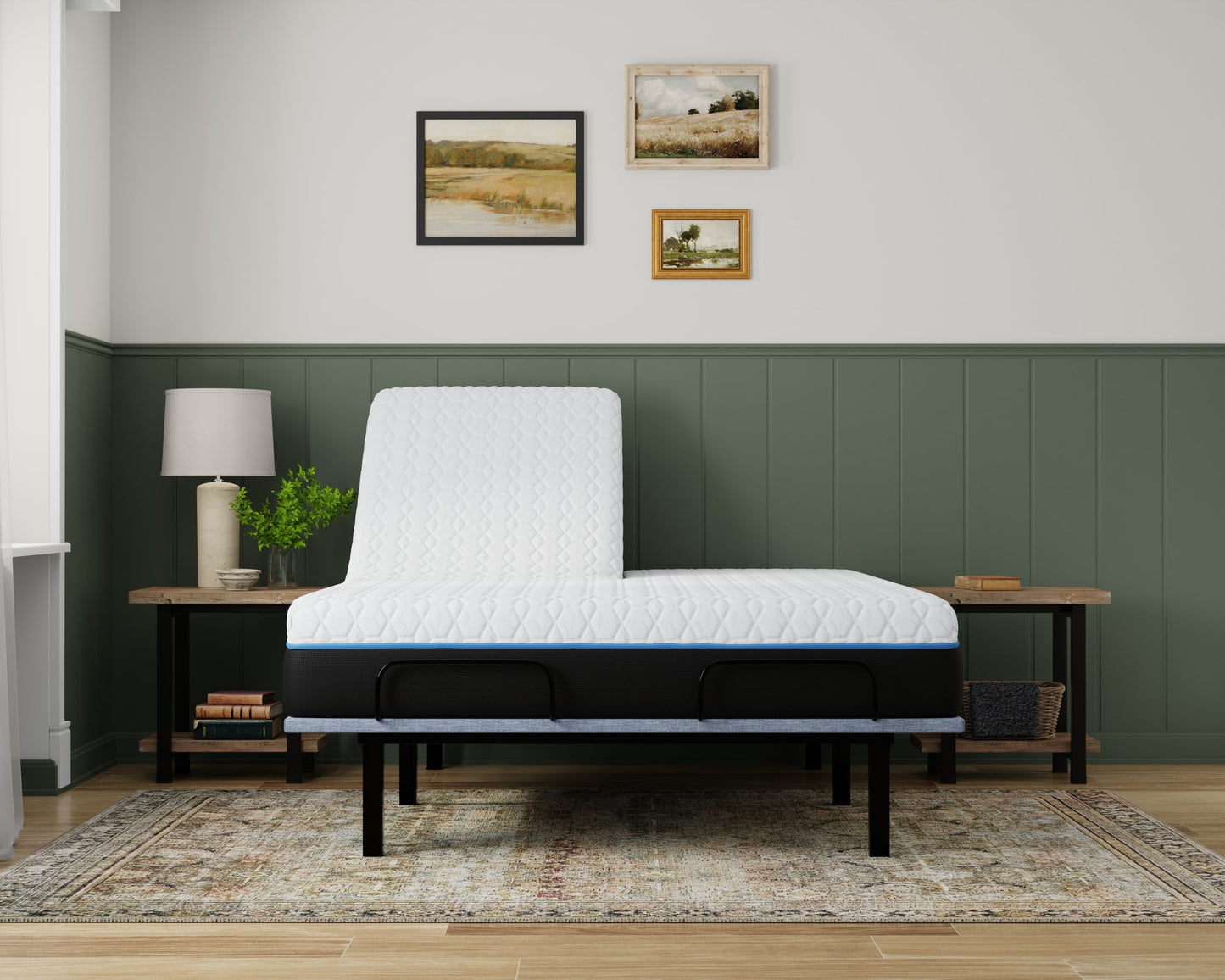 Copper Lux 12" Split Top Queen Soft Memory Foam Mattress with Phase Change Cooling Fabric