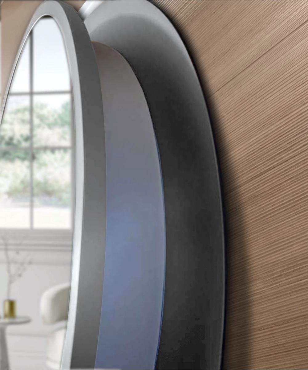 Chennai 30"W Premium Backlit LED Bathroom Vanity Wall Mirror, Satin Nickel Finish by Kichler
