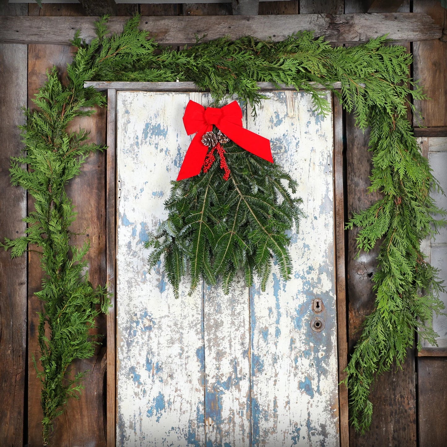 Fresh Mixed Cedar Garland 15 Ft