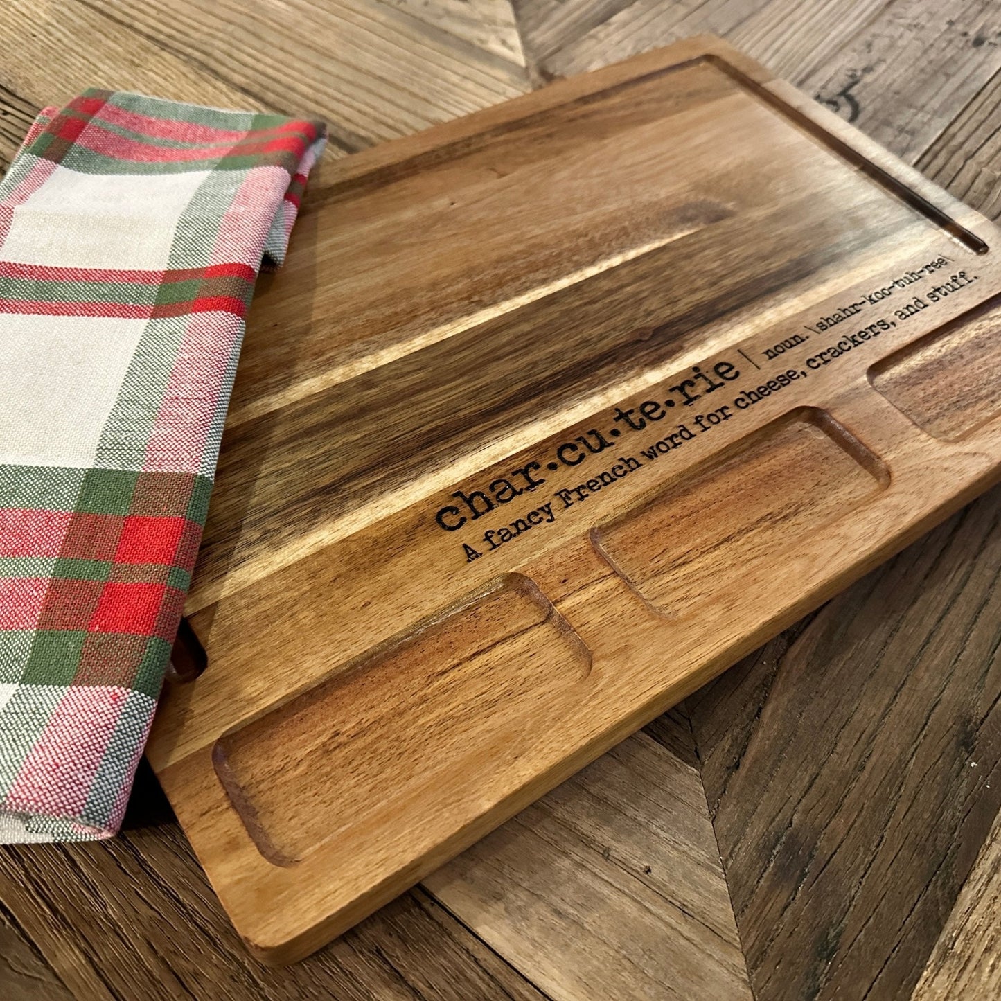 Charcuterie | Cutting Board 3-Compartment | Cheese Board