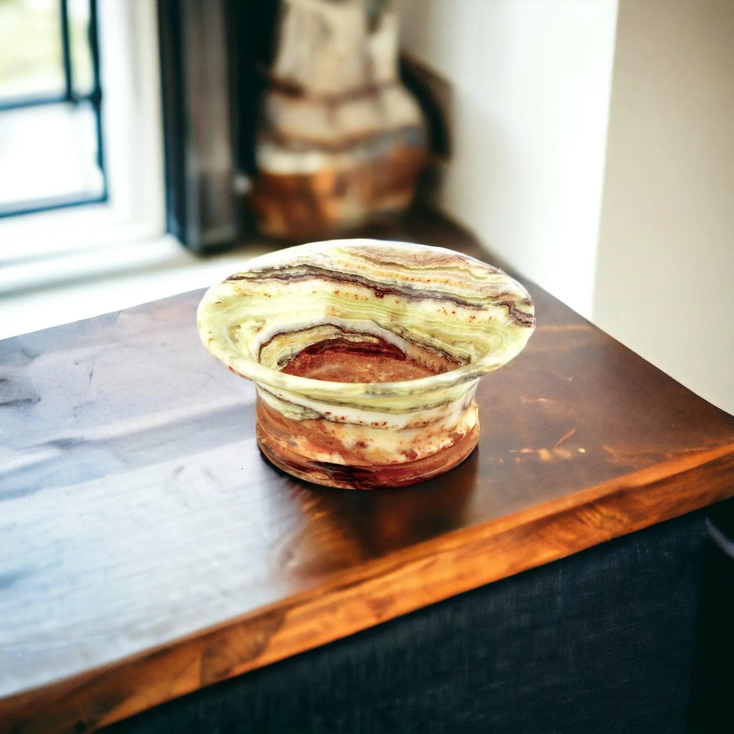 Classic Fruit Bowl - 8 inch Light Green Onyx