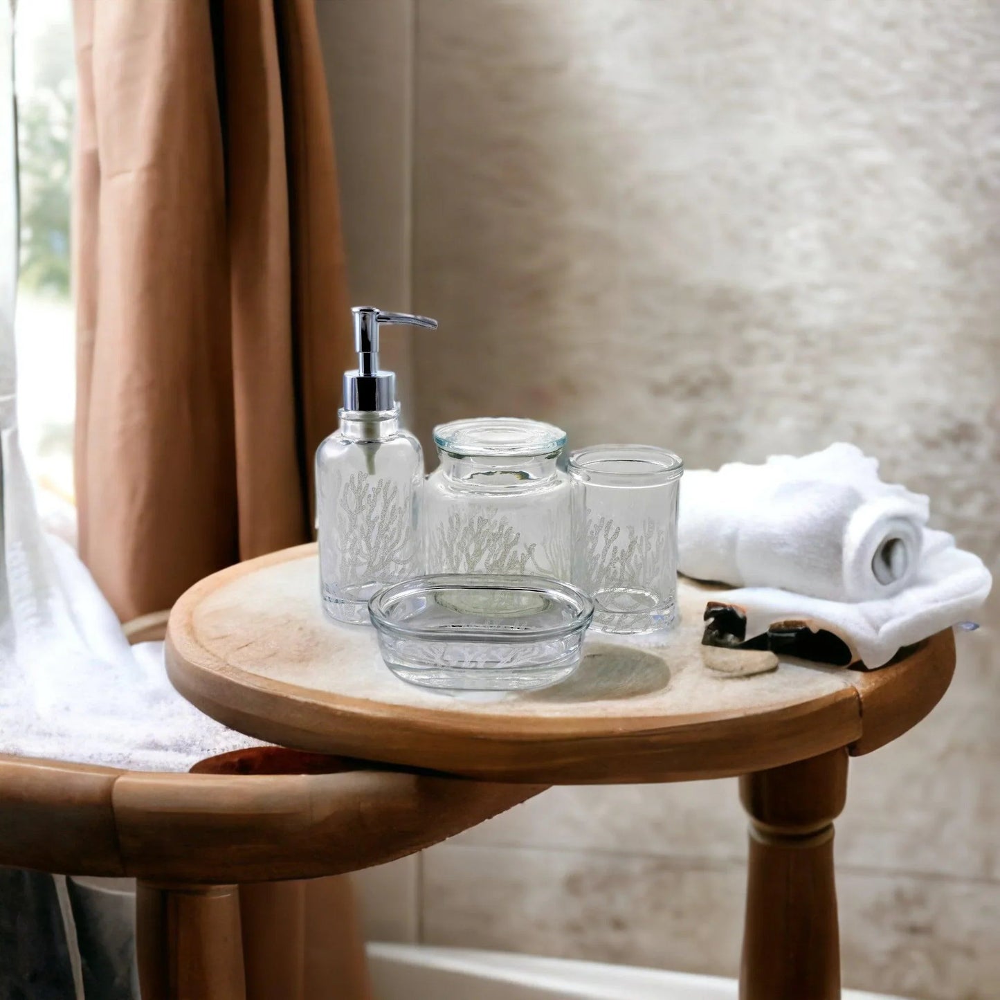 Clear 4-Piece Bathroom Accessory Set | Arctic Collection