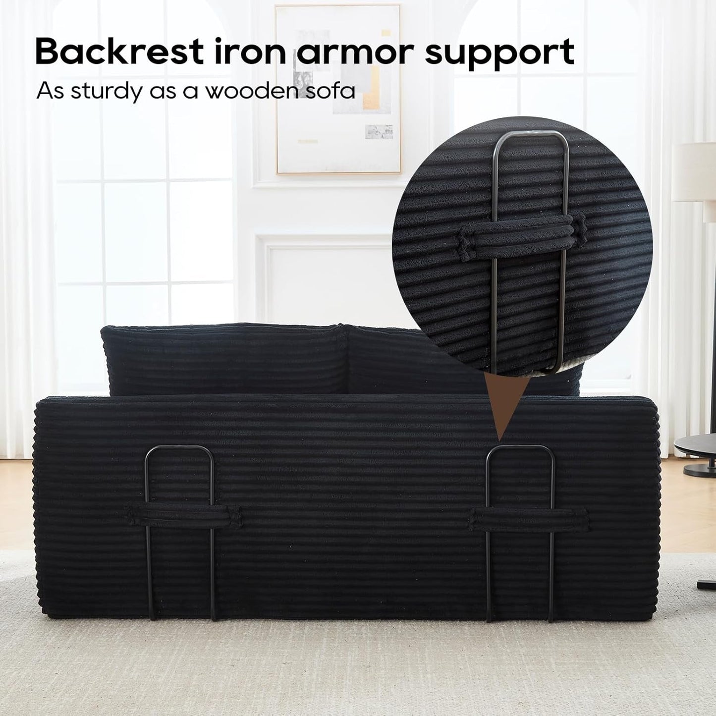Convertible Loveseat Sofa Bed with Memory Foam Comfort