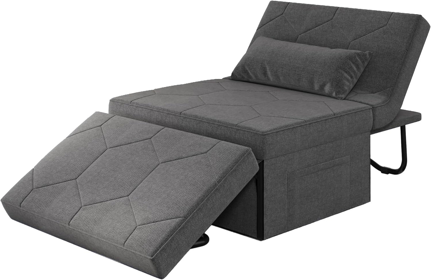 Convertible Sleeper Chair Bed with Adjustable Backrest