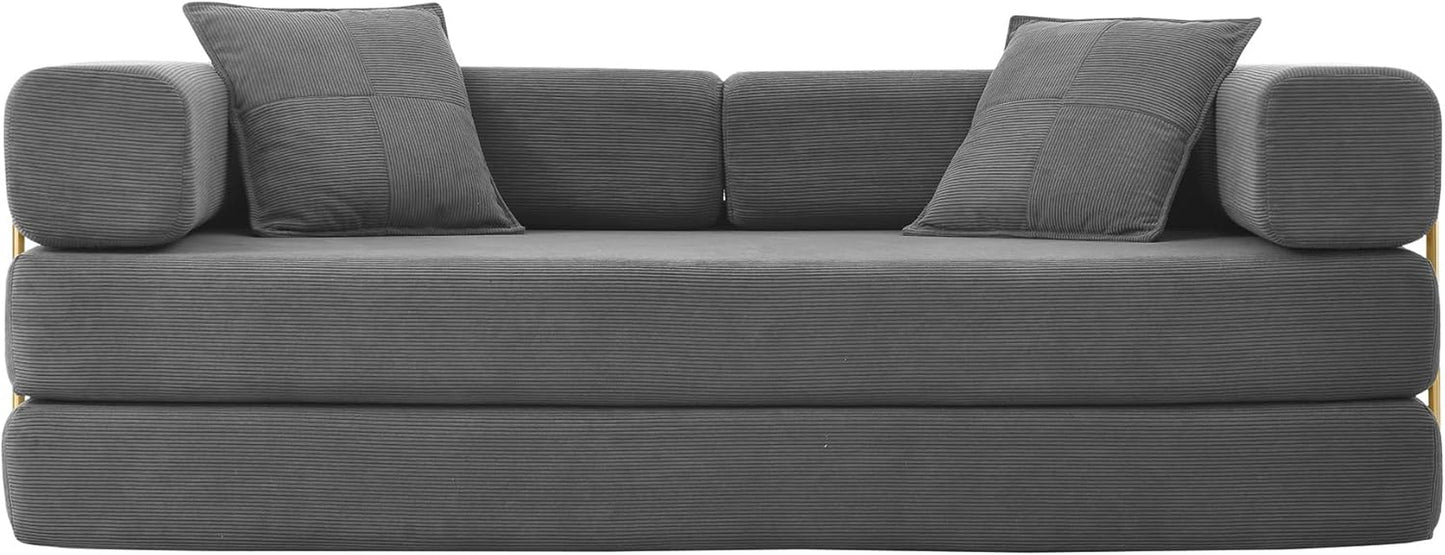 Convertible Sofa Bed with Adjustable Armrests and Comfort
