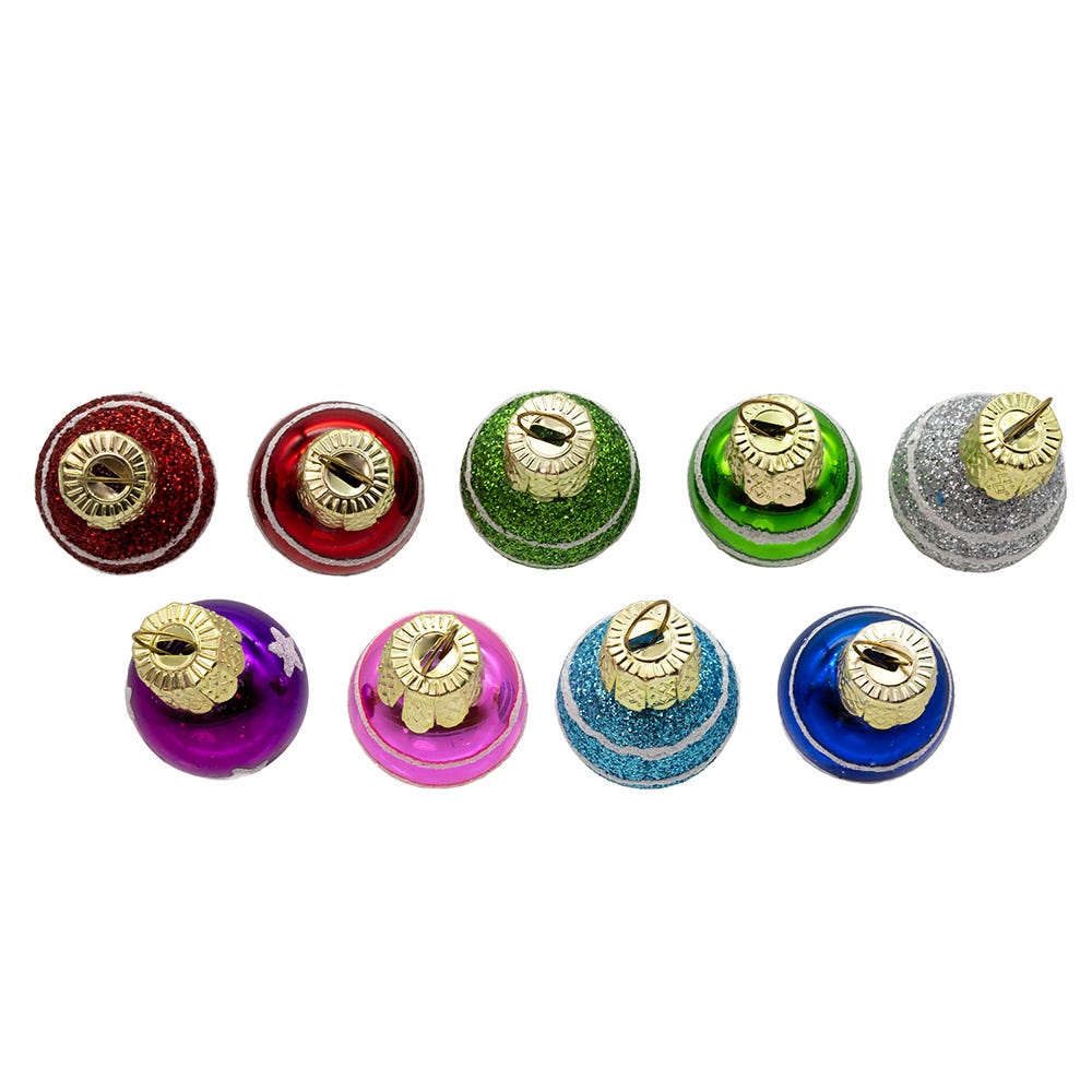 Miniature Decorated Glass Ball Ornaments - 25-Piece Box
