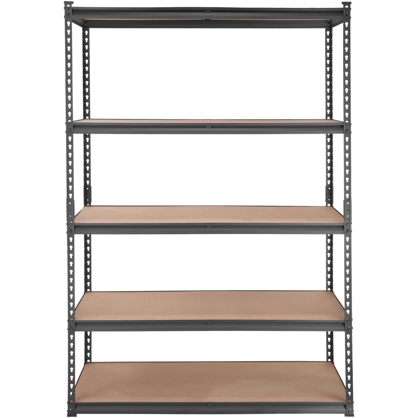 Storage Shelving Unit, 5-Tier Adjustable, 2000 lbs Capacity, Heavy Duty Garage Shelves Metal Organizer Utility Rack, Black, 18" D x 48" W x 72" H for Kitchen Pantry Basement Bathroom Laundry