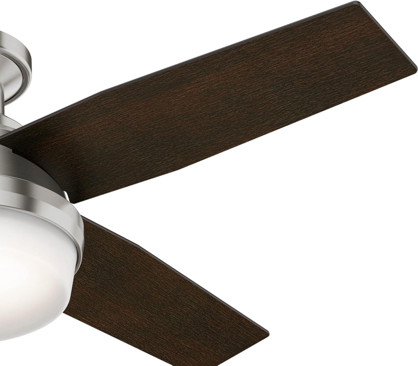 Fan Dempsey 44 Inch Brushed Nickel Ceiling Fan With LED
