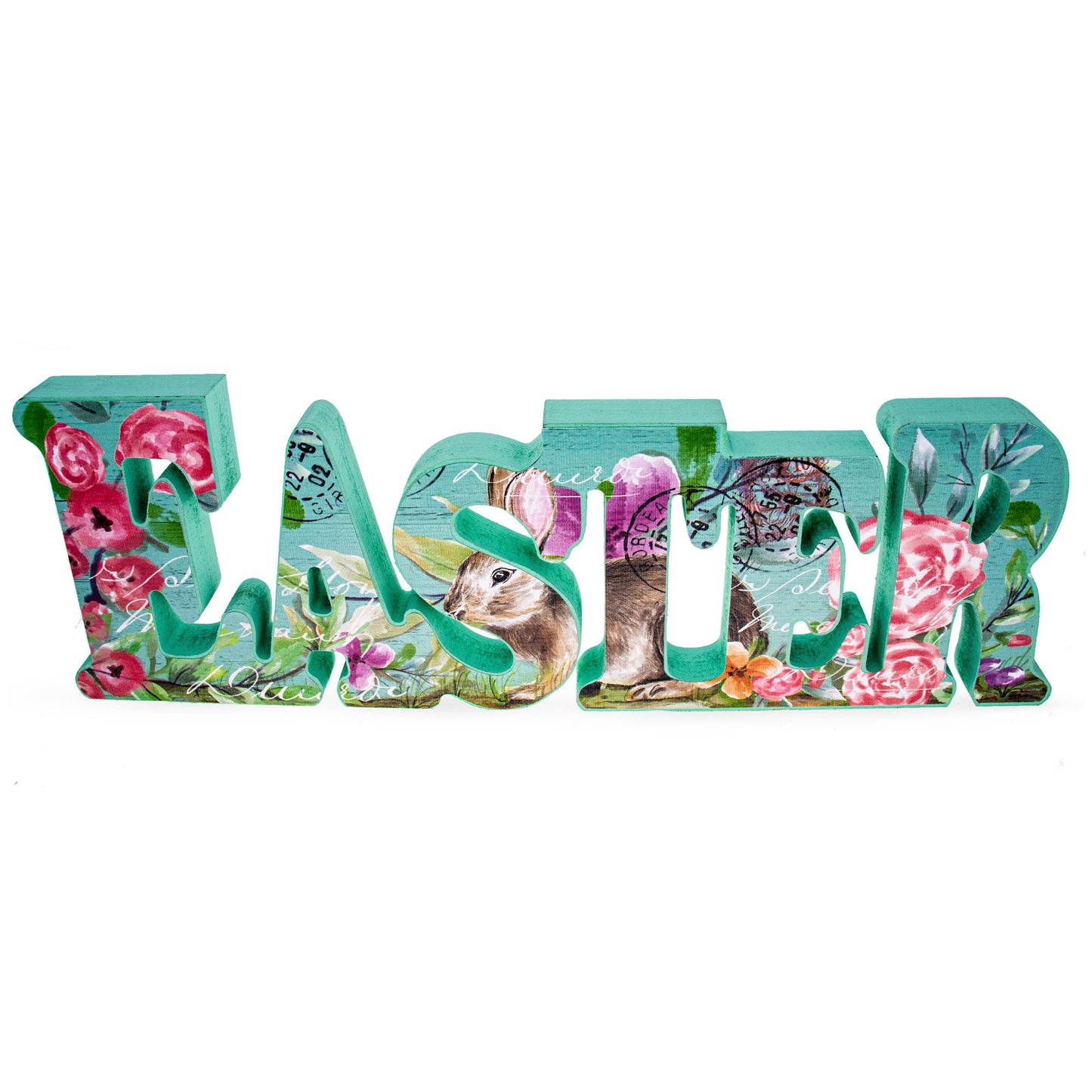 Wooden Sign Letters "Easter" Table Centerpiece 12.5 Inches