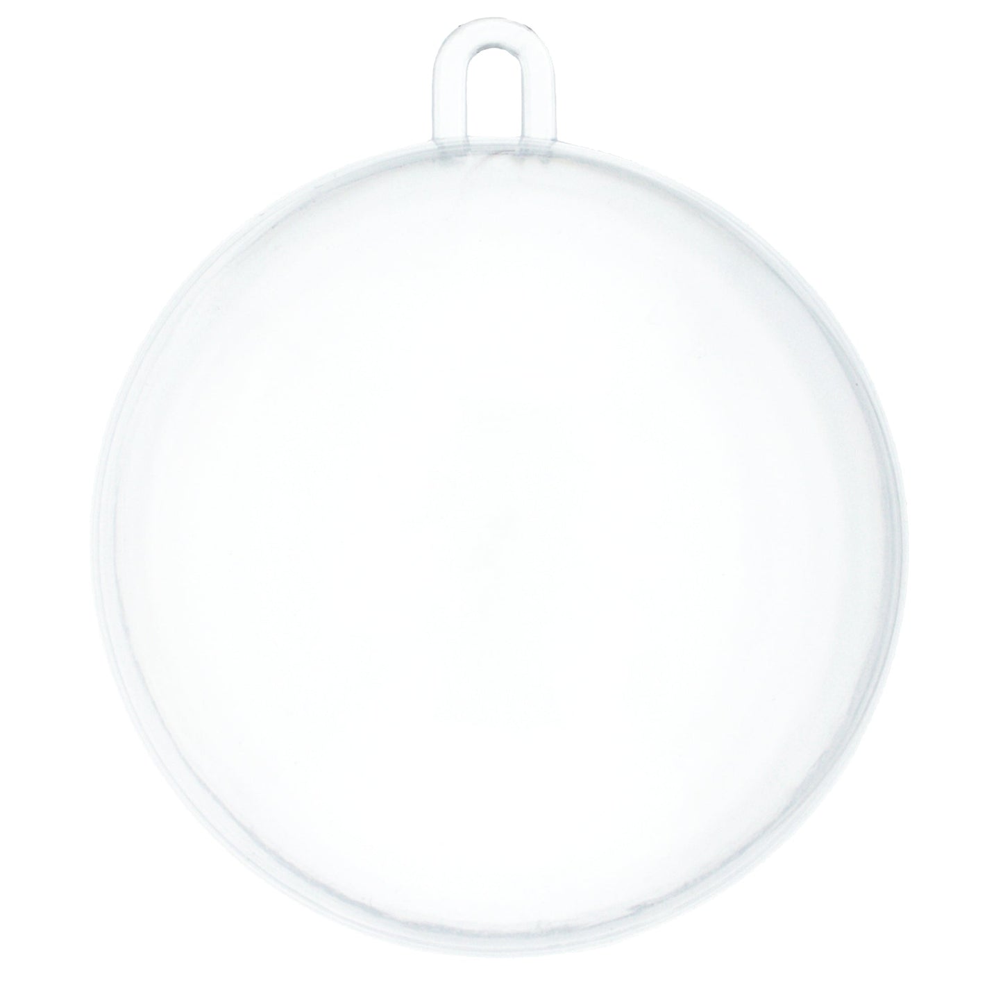 2.7-Inch Clear Plastic Fillable Christmas Ball Ornament for DIY Crafting