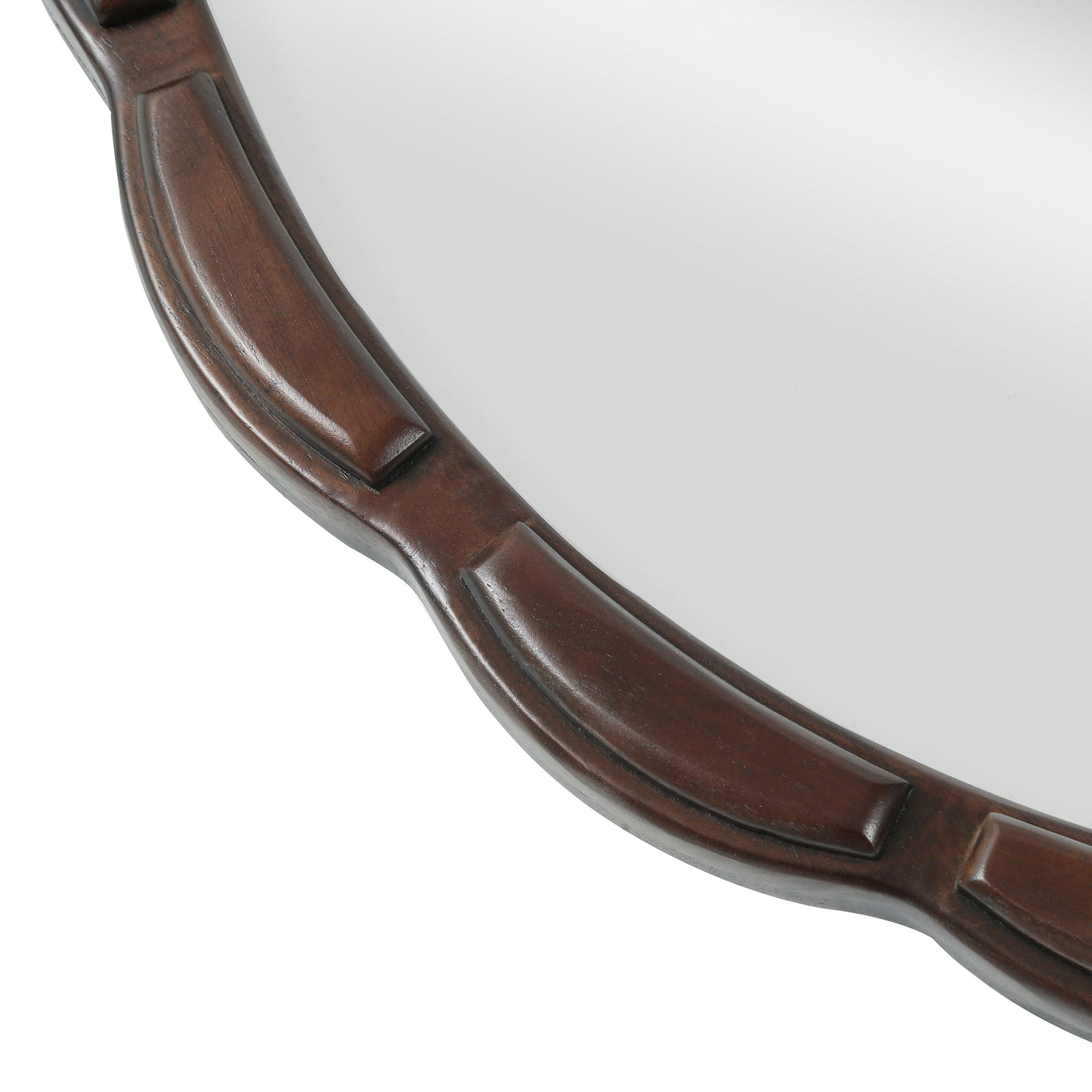 Round Wood Wall Mirror - 31.5" Farmhouse Rustic Accent