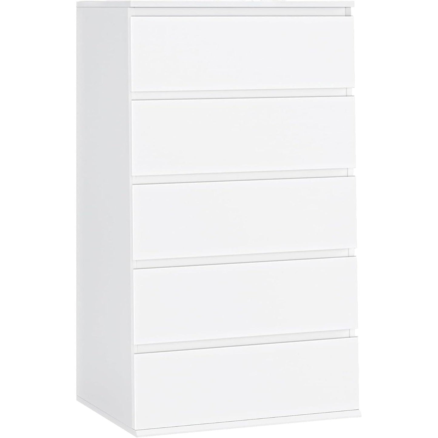 White 5 Drawer Dresser With Large Storage Space For Bedroom