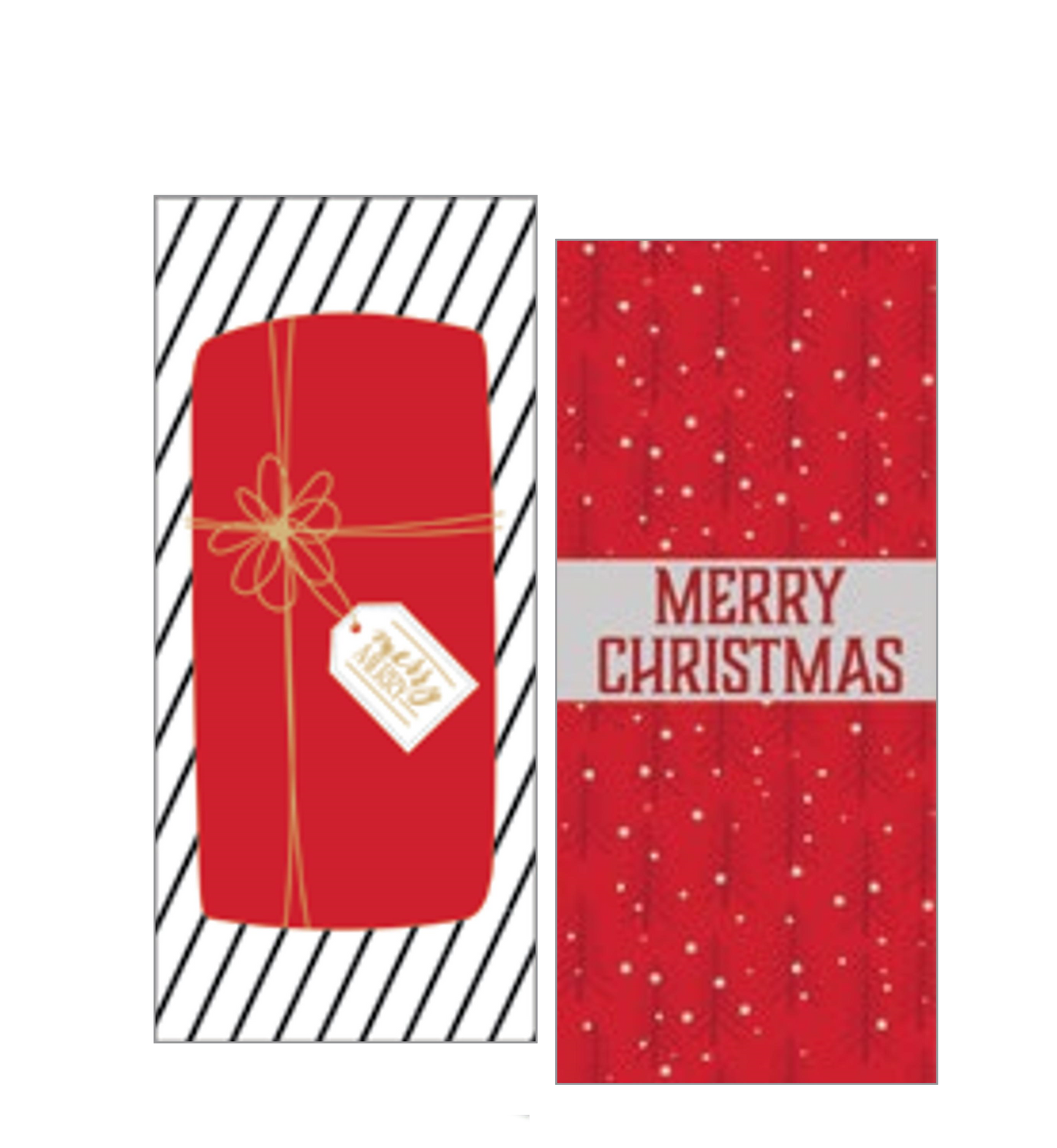 Christmas Money Card Holder - Present/Red Trees