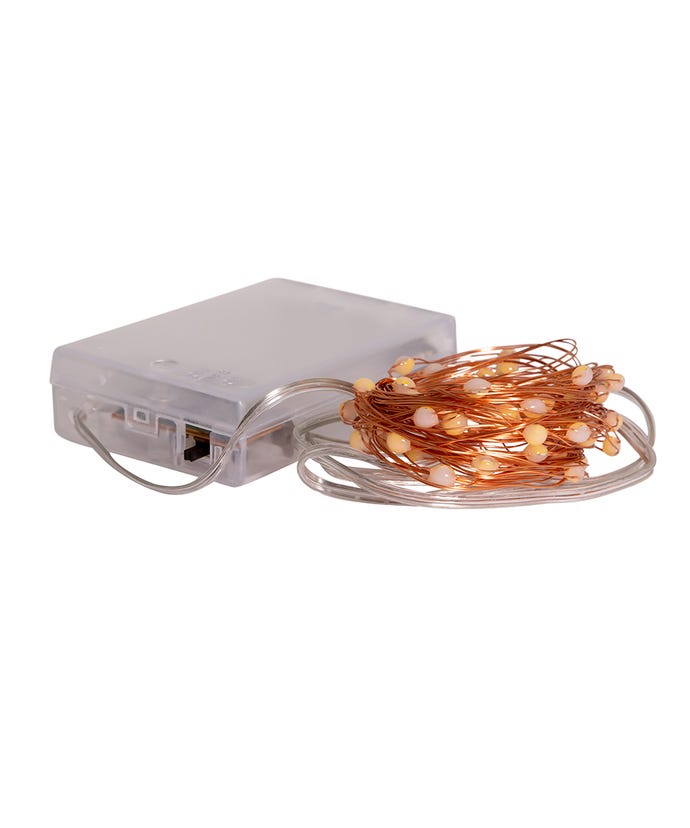 50-Light Battery-Operated Warm White Superbright LED Light Set