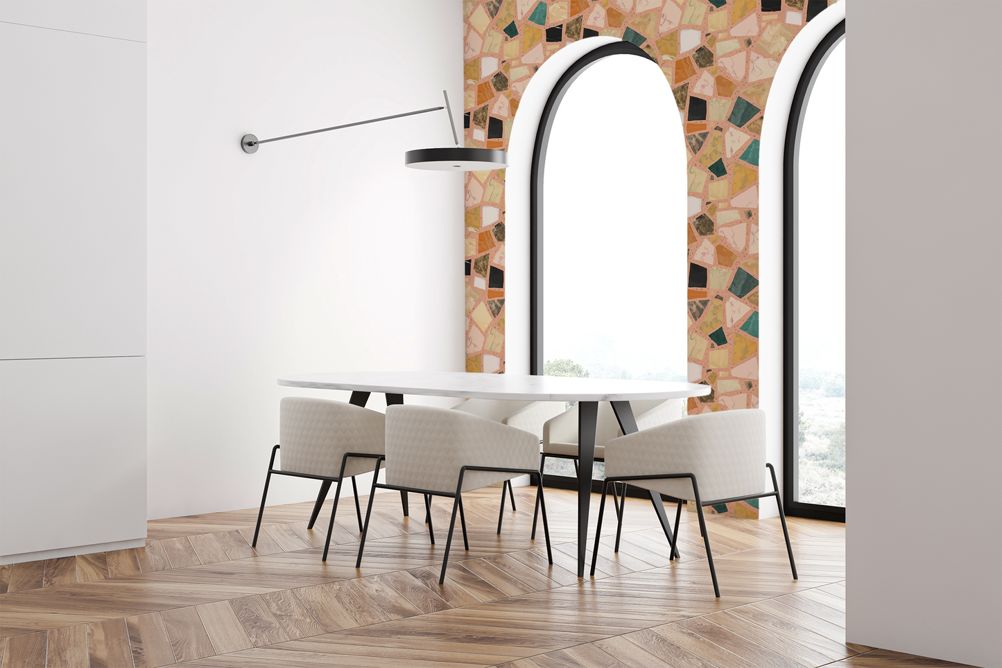 Dolce Terrazzo Wallpaper, peach