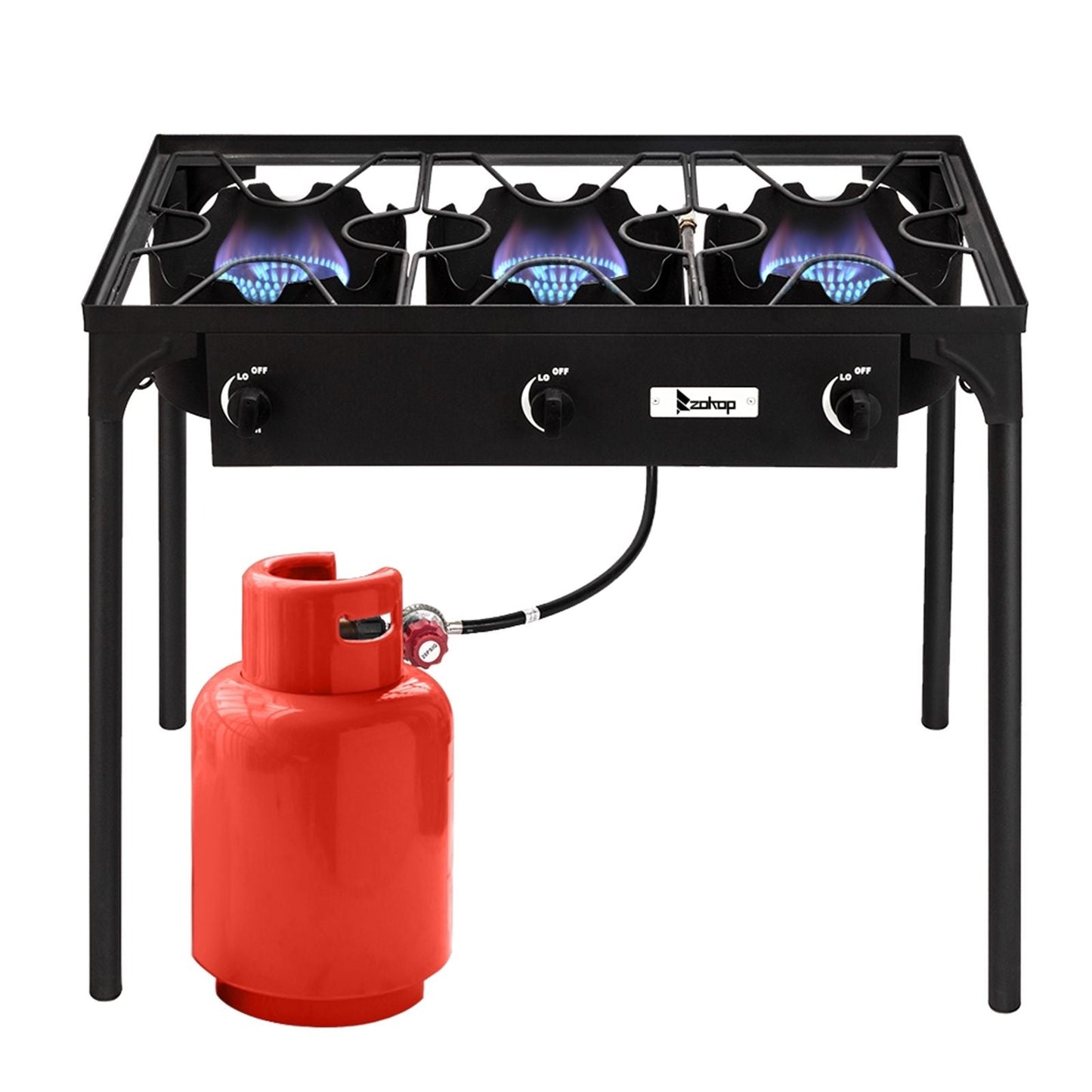 225,000 BTU Outdoor Propane Camp Stove β 3 Burner Cooker