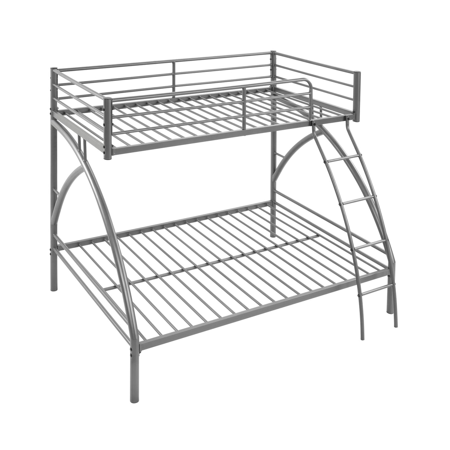Youth Space-Saving Twin Over Full Metal Bunk Bed, Gray | Just Better Bunk Beds
