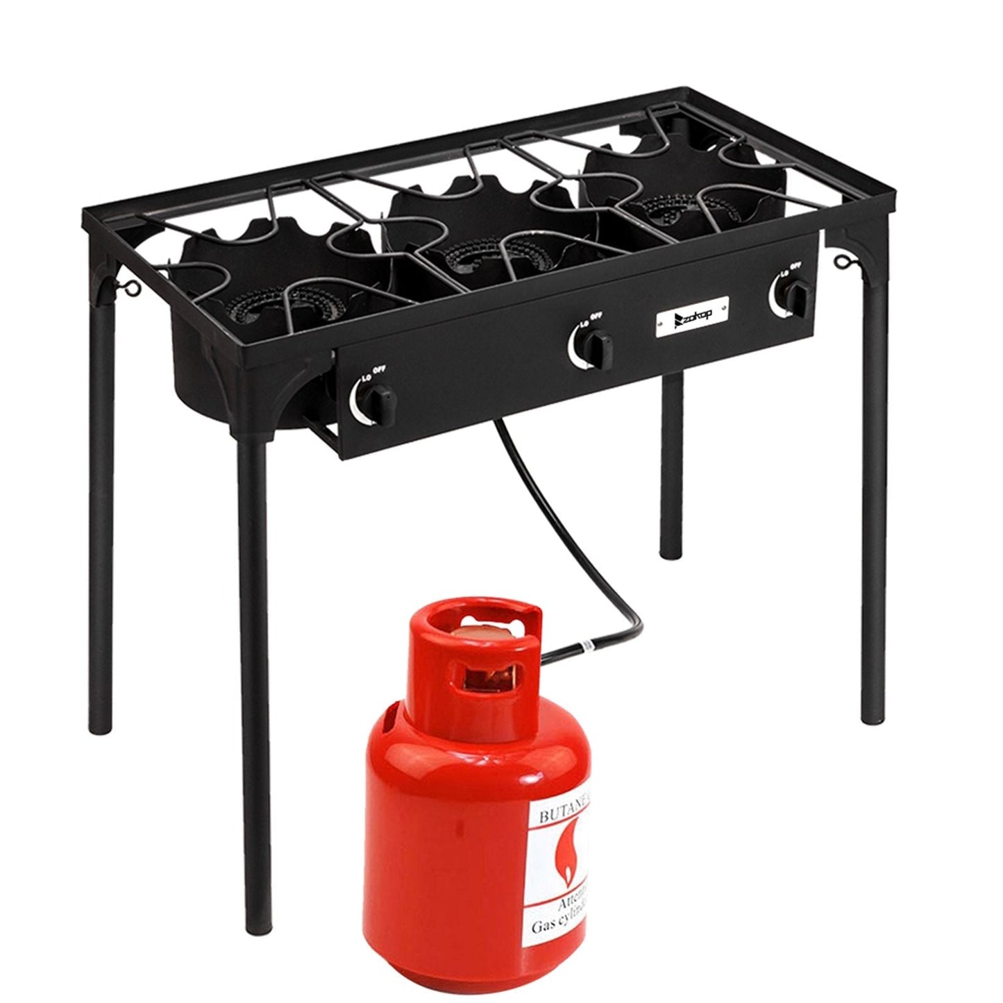225,000 BTU Outdoor Propane Camp Stove β 3 Burner Cooker