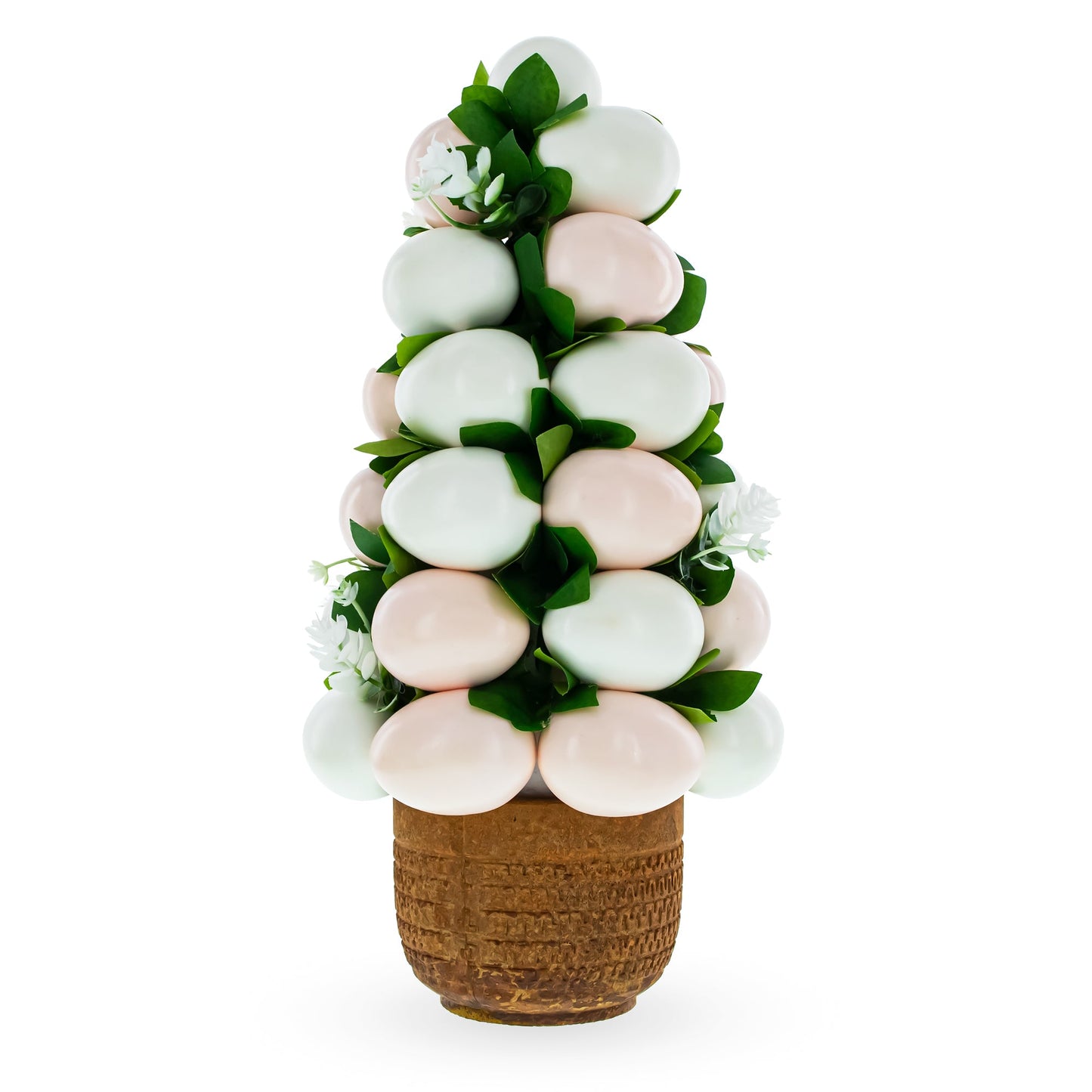Floral Easter Egg-Adorned Decorative Vase