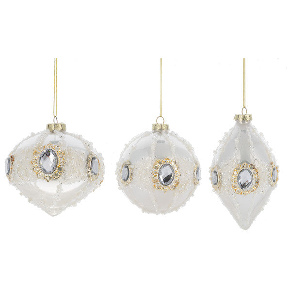 Elegant Vintage Jewel Glass Ornament -