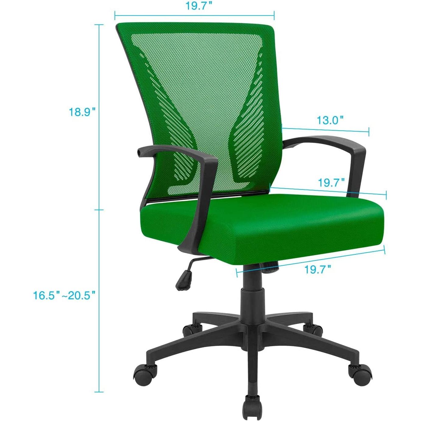 Ergonomic Green Mesh Office Chair With Lumbar Support