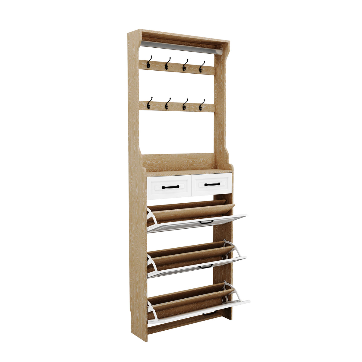 Premium MDF Shoe Cabinet with Storage Drawers