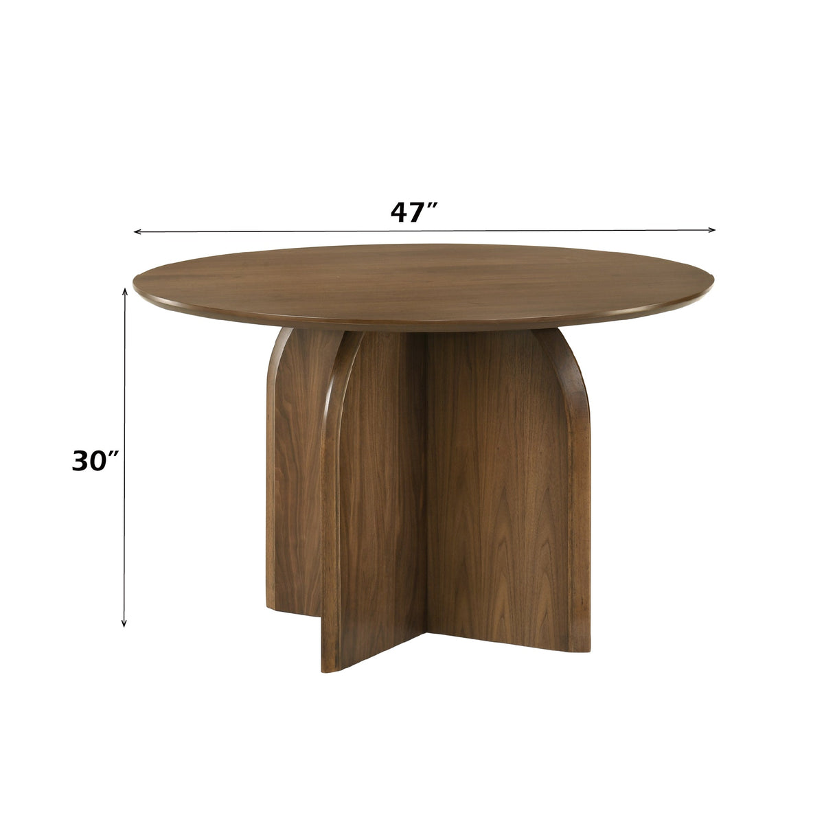 Delmon Dark Round Dining Table