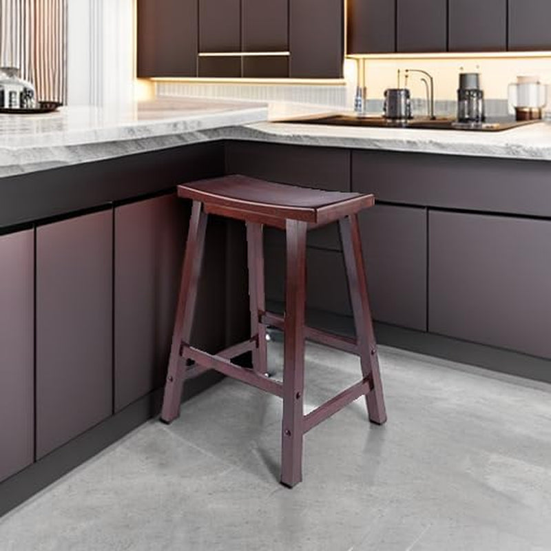 Satori 24 Inch Walnut Counter Stool For Modern Kitchen Bar