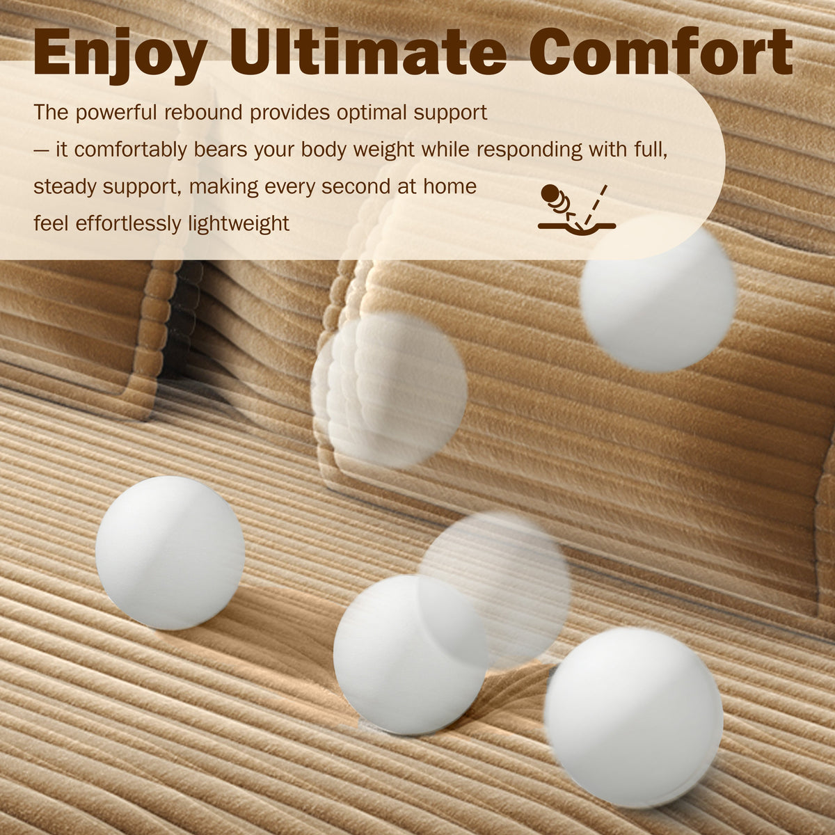 Modern Floor Sofa with Pillows