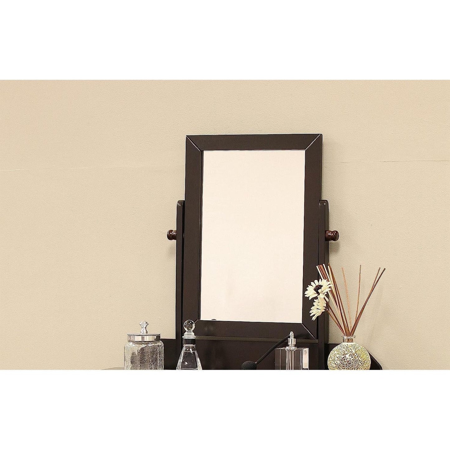 Solid Wood Vanity Set With Mirror And Bench 28 Inch Table