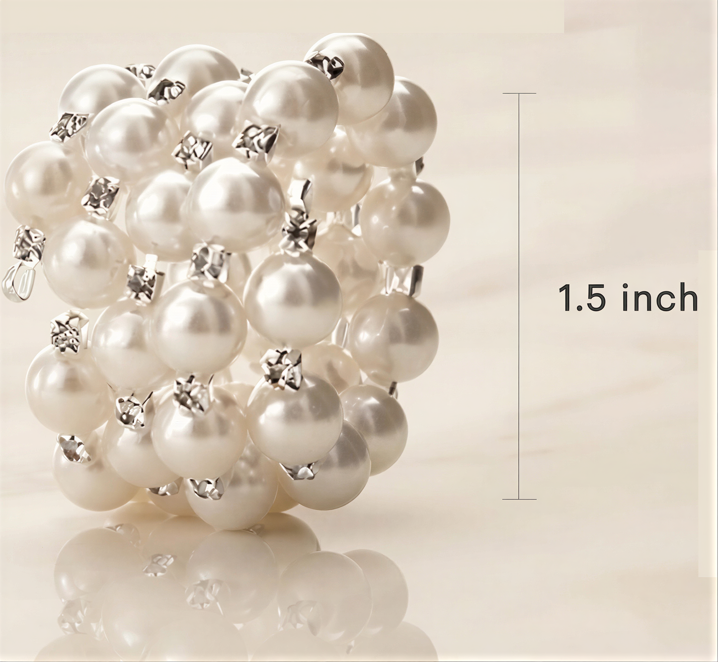 Silver Napkin Rings – Pearl Crystal Design | Elegant Table Decoration Rings