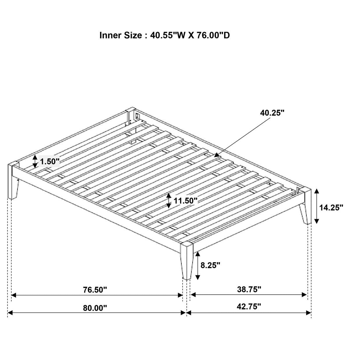 Cappuccino Queen Platform Bed