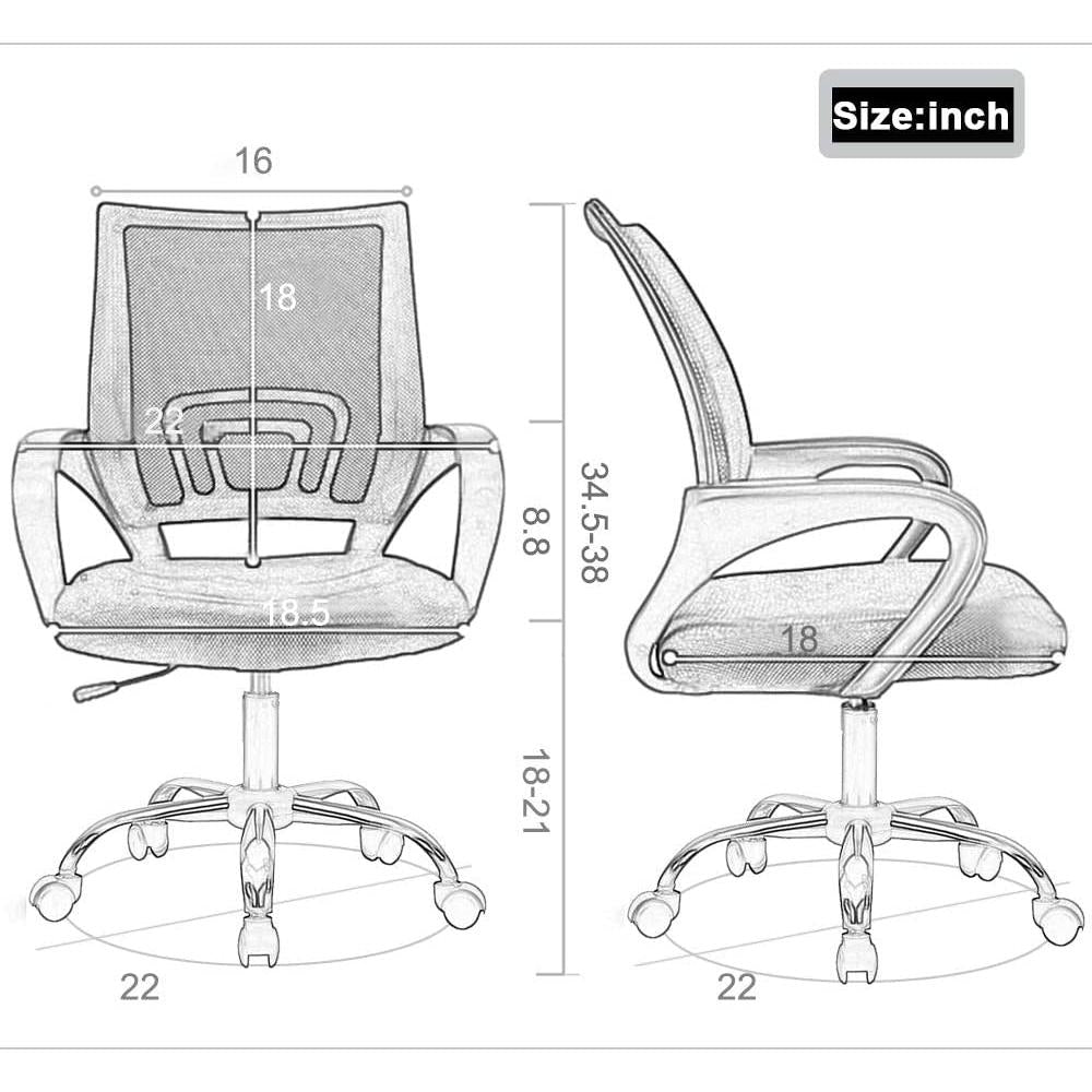 Ergonomic Pink Office Chair With Back Support For Home Office