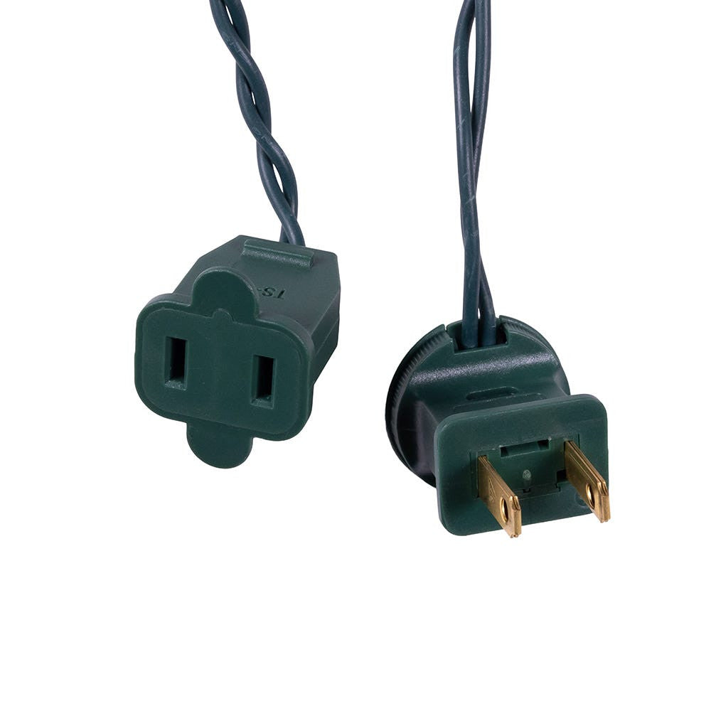 Jingle Bright 100 LED Light Set - Green - Green Wire