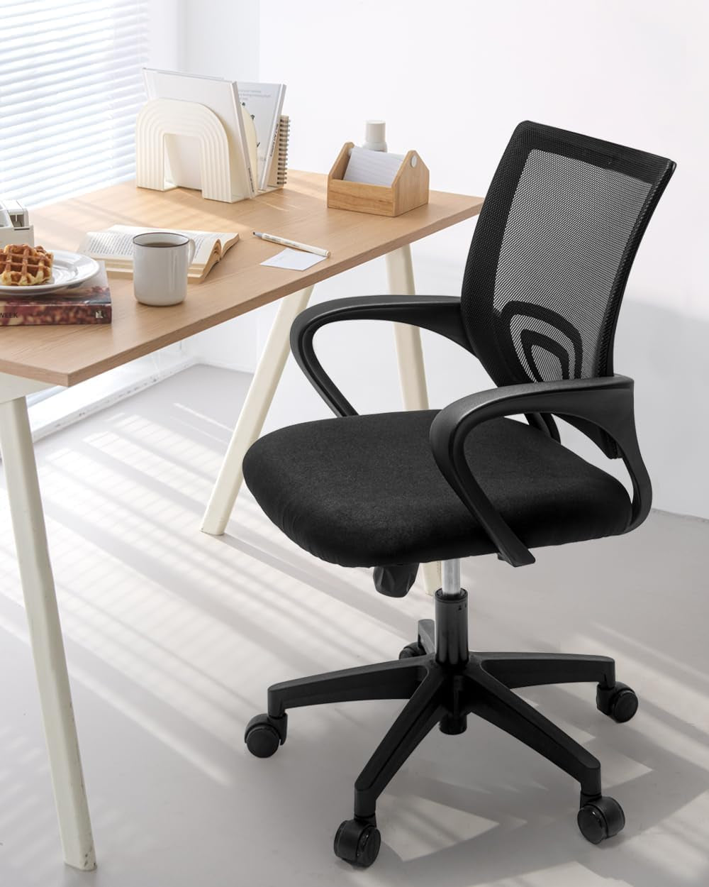 Ergonomic Office Chair Lumbar Support Mesh Back Black