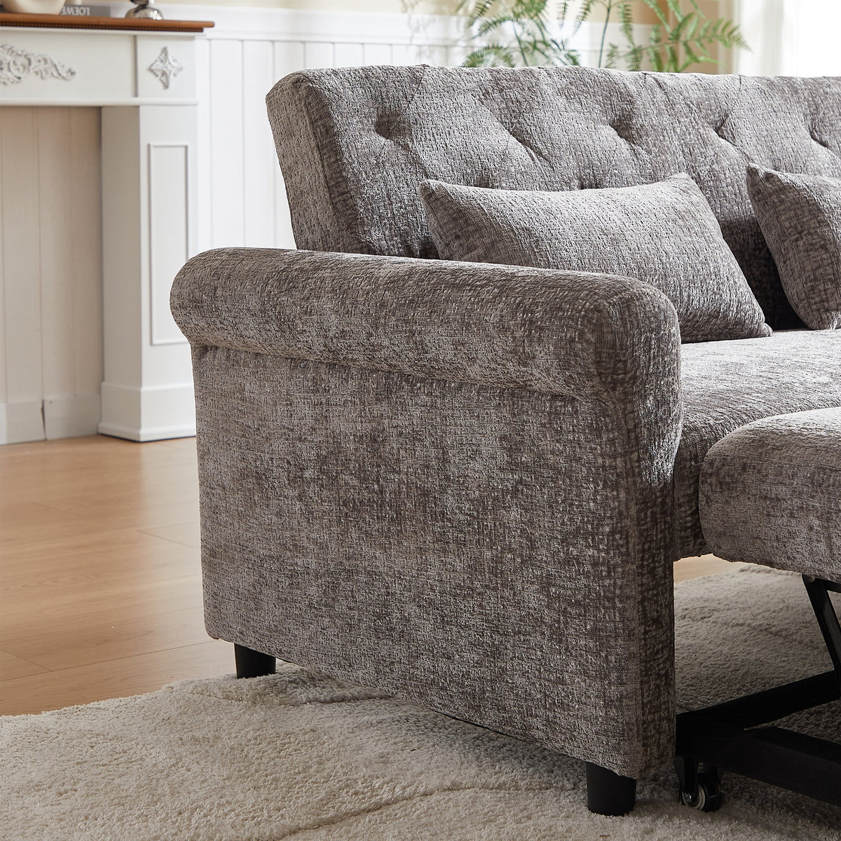 58.27 Inch 3-in-1 Loveseat Sofa Bed